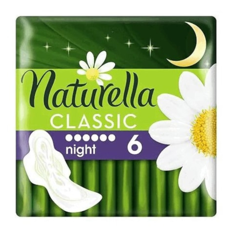 Изображение товара Naturella Camomile Classic Night гигиенические прокладки 6 шт ночная защита