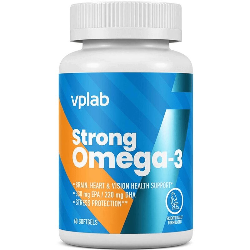 Изображение товара VPLab Strong Омега-3 1000 мг капсулы 60 шт для здоровья сердца