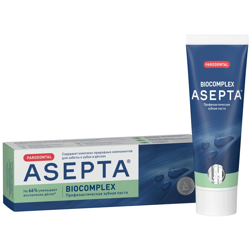 Изображение товара Asepta Biocomplex Зубная паста для укрепления десен 75 мл