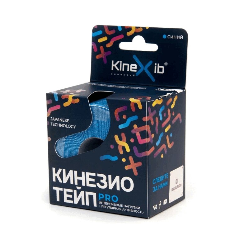 Кинексиб Про Кинезио тейп Синий 5 м х 5 см cure tape classic тейп хлопок 5 см 5 м красный 1 шт