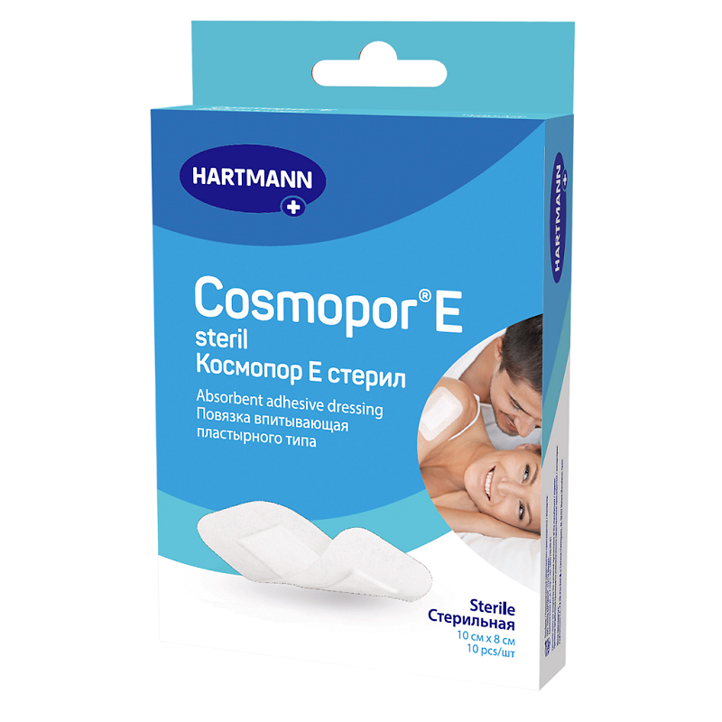 Изображение товара Cosmopor E Повязка пластырного типа стерильная 10 см х 8 см 10 шт
