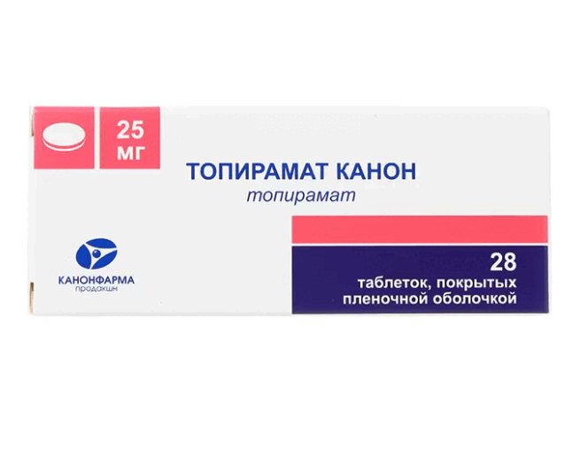 Изображение товара Топирамат Канон 25 мг таблетки 28 шт