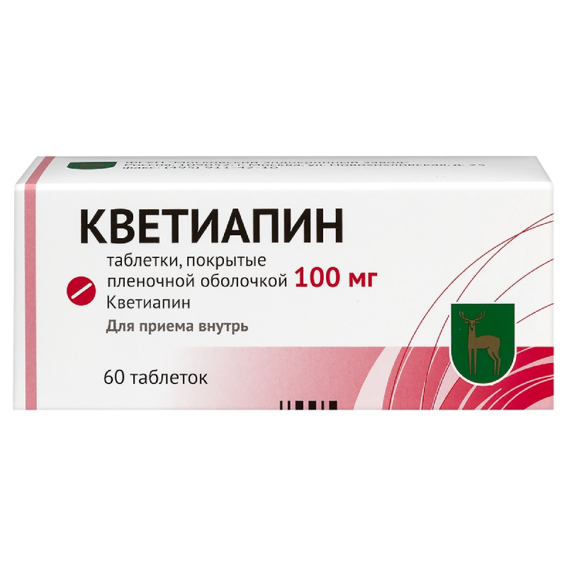 Изображение товара Кветиапин 100 мг таблетки 60 шт
