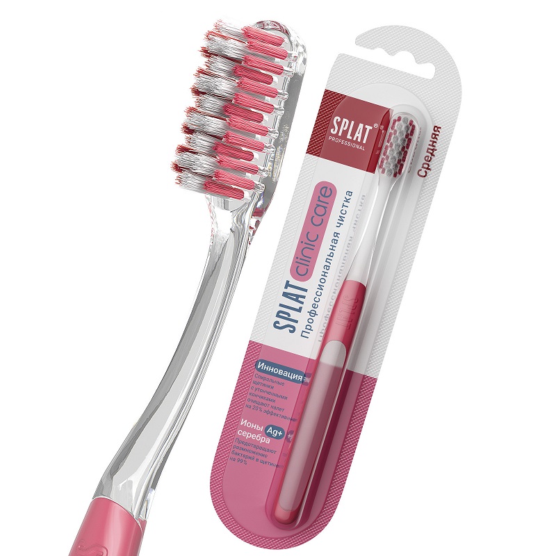 

Splat Клиник Кэа Щетка зубная инновационная средняя 1 шт коралловый