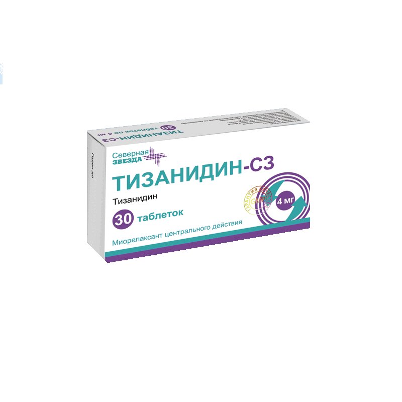 Изображение товара Тизанидин-СЗ 4 мг таблетки 30 шт
