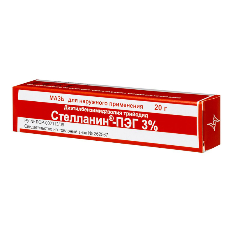 Изображение товара Мазь для наружного применения Стелланин-ПЭГ 3% 20 г для заживления ран и инфекций