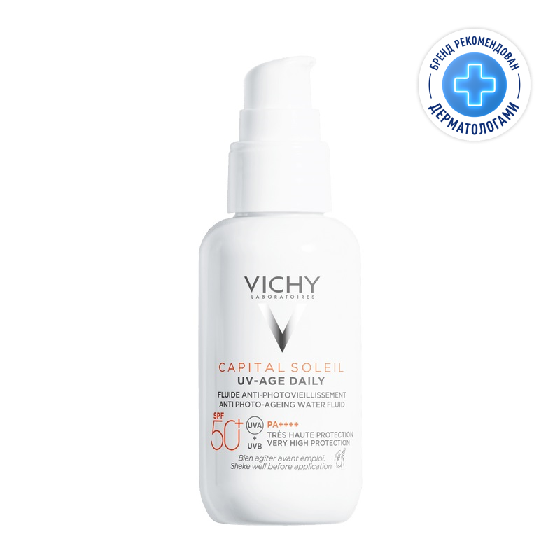 

Vichy Capital Soleil UV-Age Daily Флюид для лица солнцезащитный невесомый SPF 50+ 40 мл