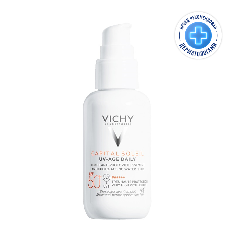 Vichy Капсолей УВ-Эйдж Дэйли Флюид для лица против признаков фотостарения SPF50+ 40 мл технология первичной переработки продуктов животноводства практикум