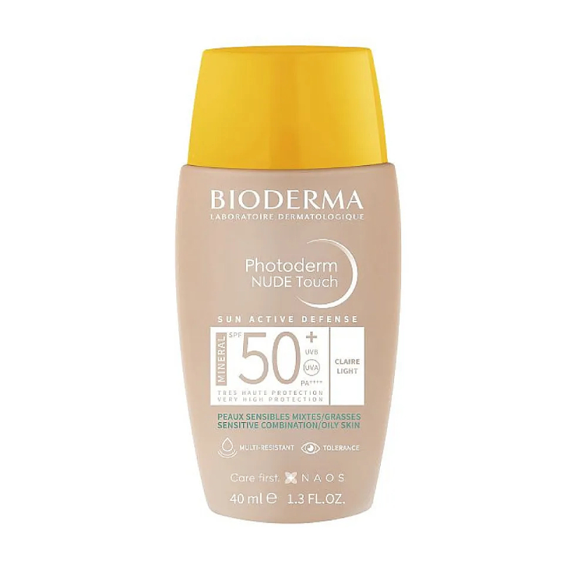

Bioderma Photoderm Флюид солнцезащитный SPF 50+ для жирной кожи Светлый тон 40 мл