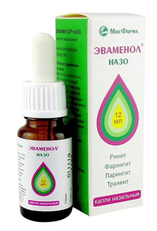 Изображение товара Эваменол Назо 1%+3% капли назальные 12 мл для облегчения дыхания