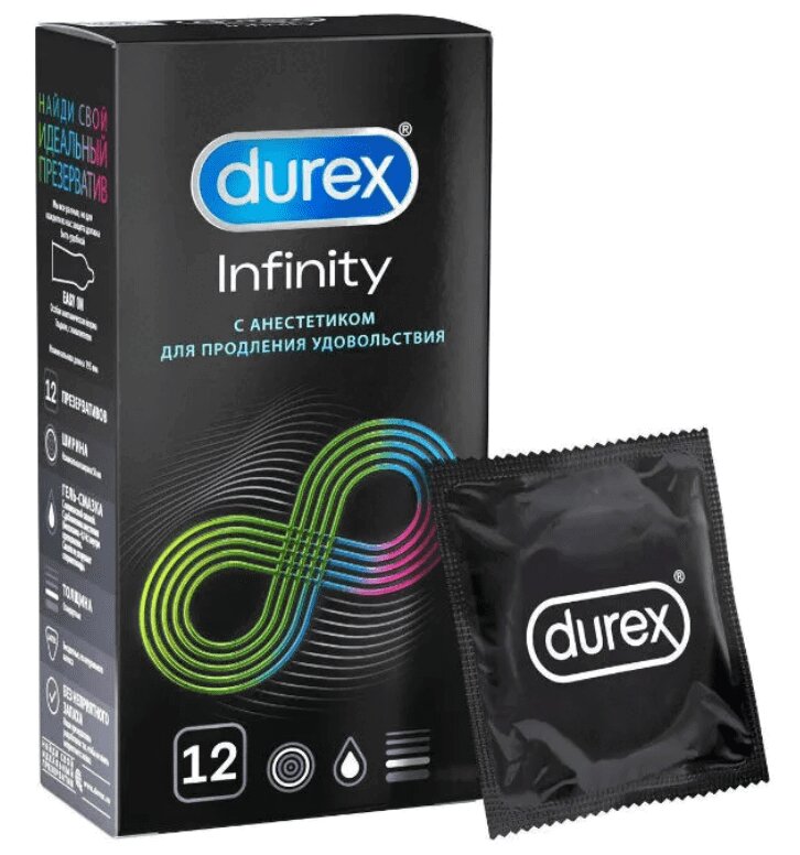 Durex Инфинити Презервативы 12 шт презервативы ребристые viva вива 3шт