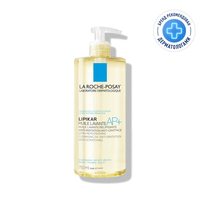 

La Roche-Posay Lipikar AP+ Масло для ванны и душа смягчающее для сухой кожи детей и взрослых 750 мл
