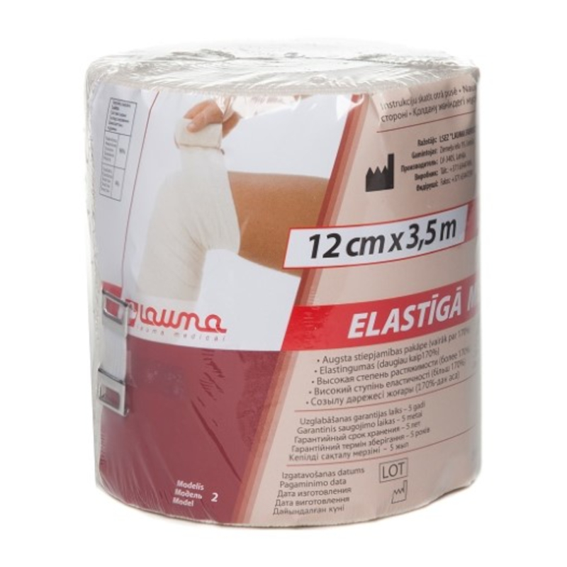 Изображение товара Lauma Бинт эластичный компрессионный высокой растяжимости 3,5 м х 12 см