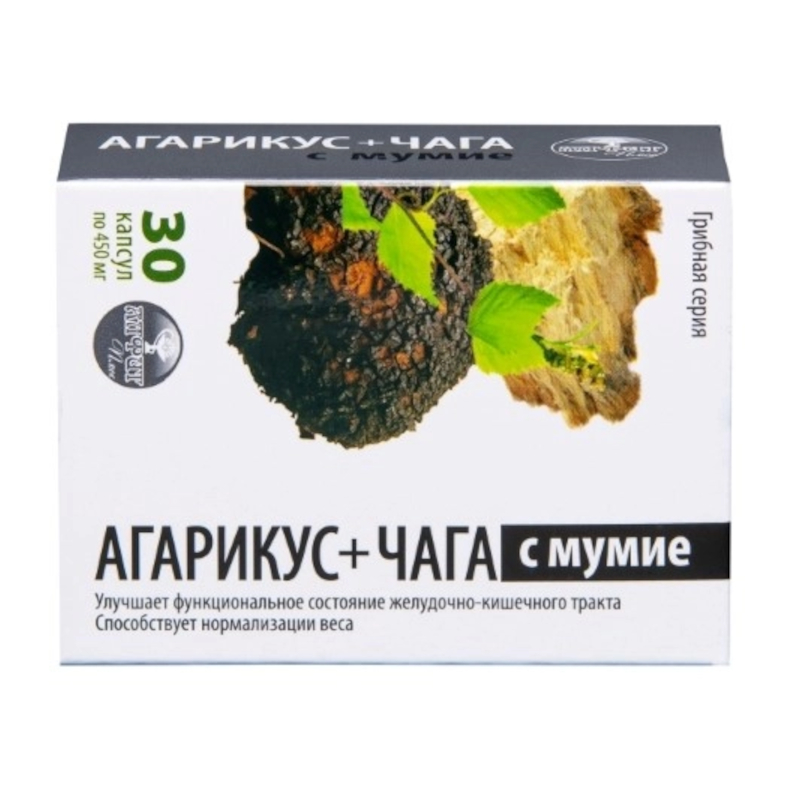 

Агарикус+Чага с мумие Грибная серия капсулы 30 шт