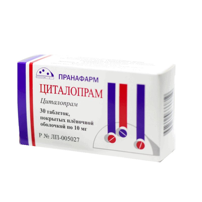 Изображение товара Циталопрам 10 мг таблетки 30 шт
