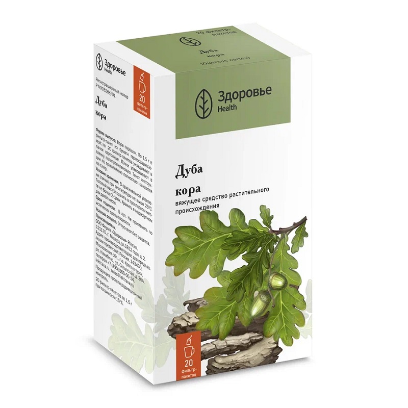 

Дуб кора фильтр-пакеты 1,5 г 20 шт