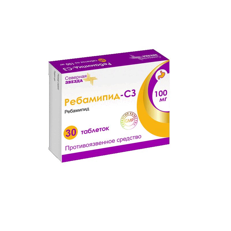 Изображение товара Ребамипид-СЗ таблетки 100 мг для восстановления слизистой оболочки ЖКТ