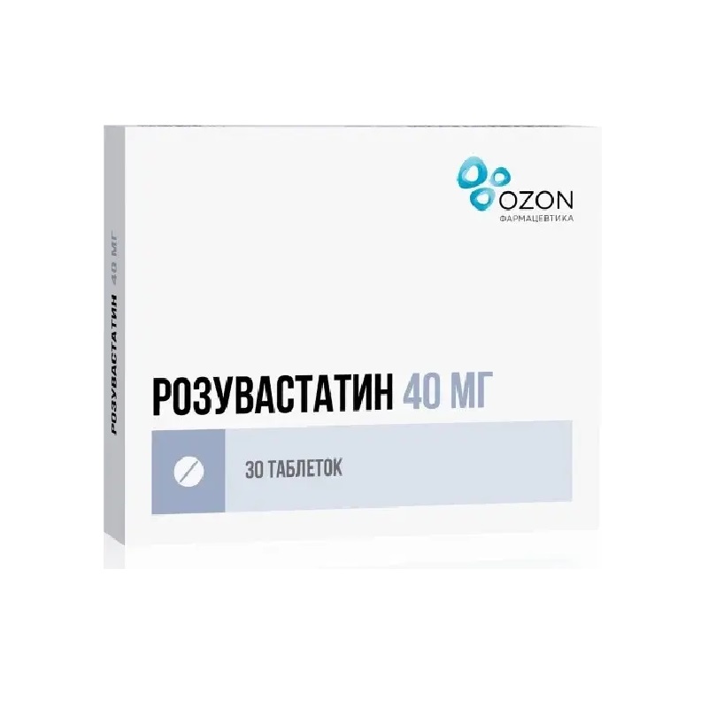 Изображение товара Розувастатин 40 мг таблетки 30 шт для снижения холестерина