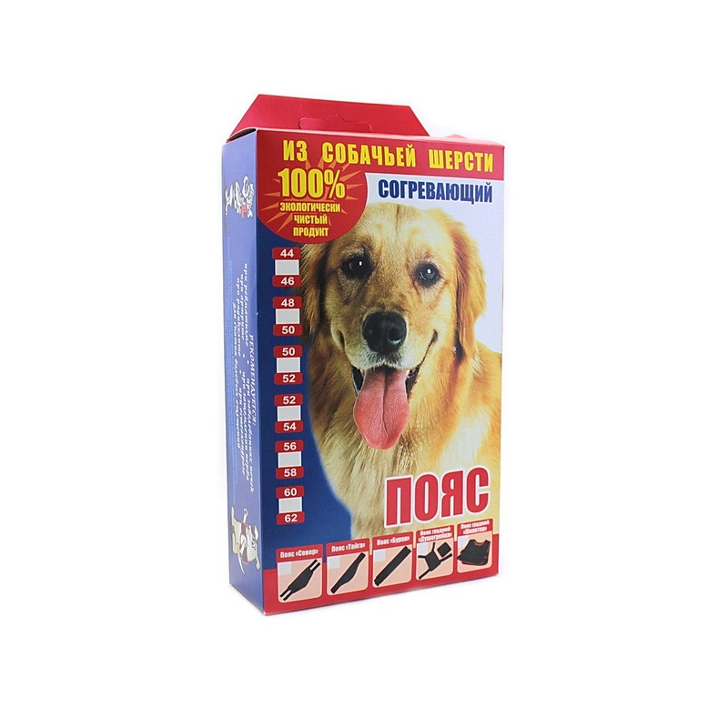 Изображение товара Тайга пояс из собачьей шерсти р.50-52 натуральный российский продукт