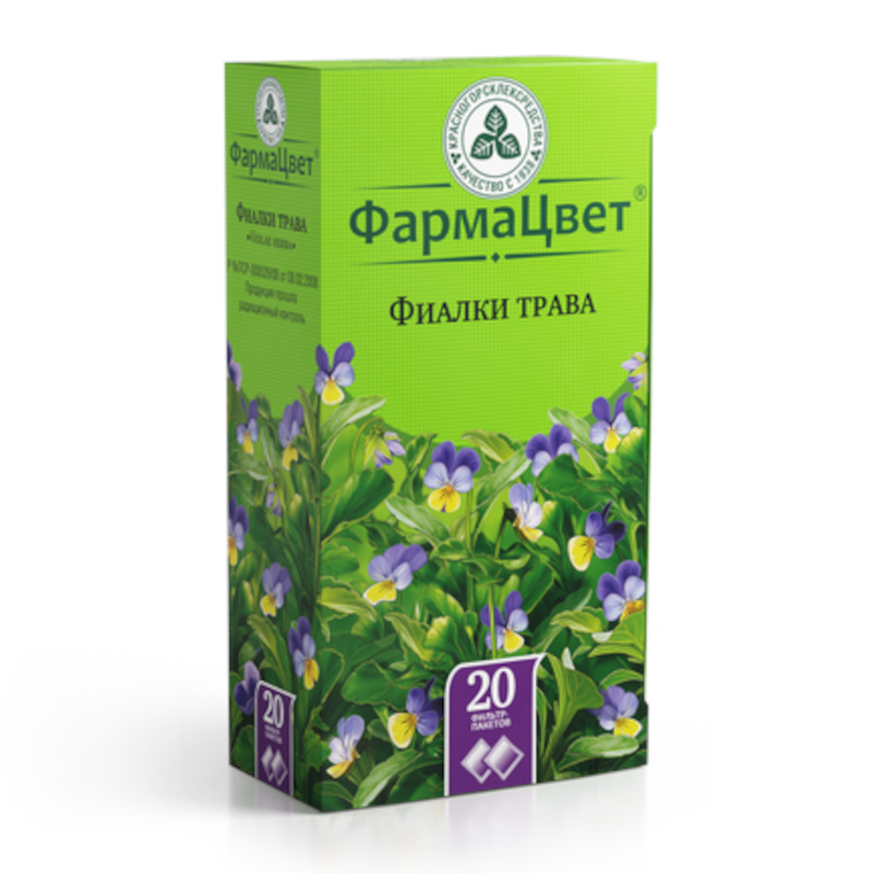 Изображение товара Фиалка трава фильтр-пакеты 1,5 г 20 шт натуральный чай для здоровья