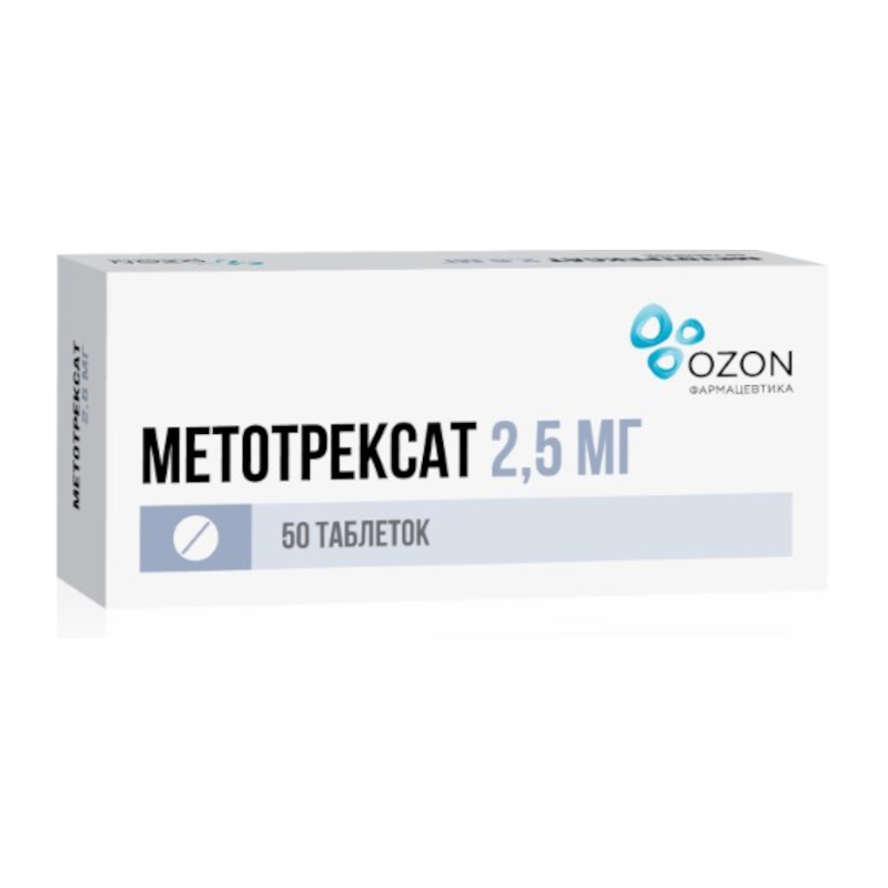 Изображение товара Метотрексат 2 5 мг таблетки 50 шт Озон для онкологии и ревматологии