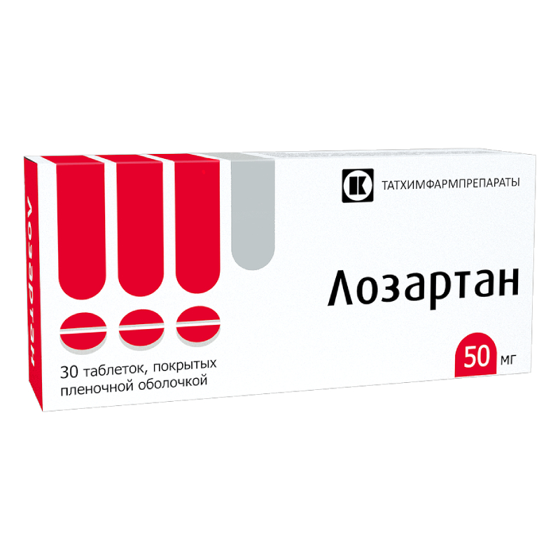 Изображение товара Лозартан 50 мг таблетки 30 шт
