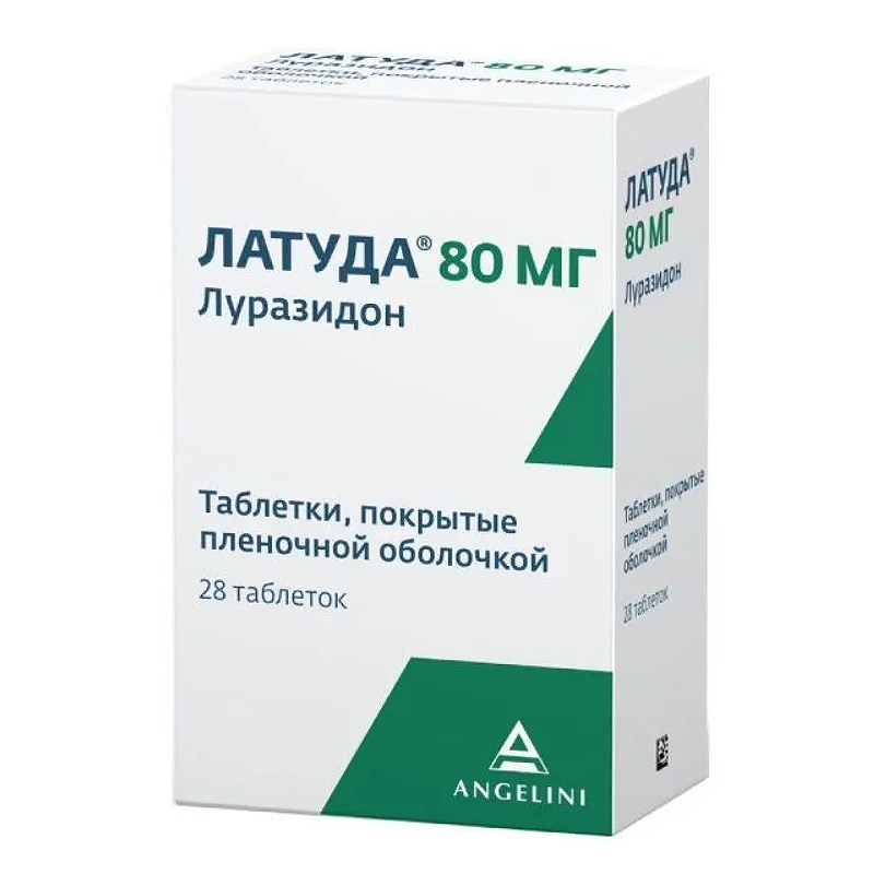 Изображение товара Латуда 80 мг таблетки для лечения шизофрении и биполярного расстройства Изображение товара Латуда 80 мг таблетки для лечения шизофрении и биполярного расстройства