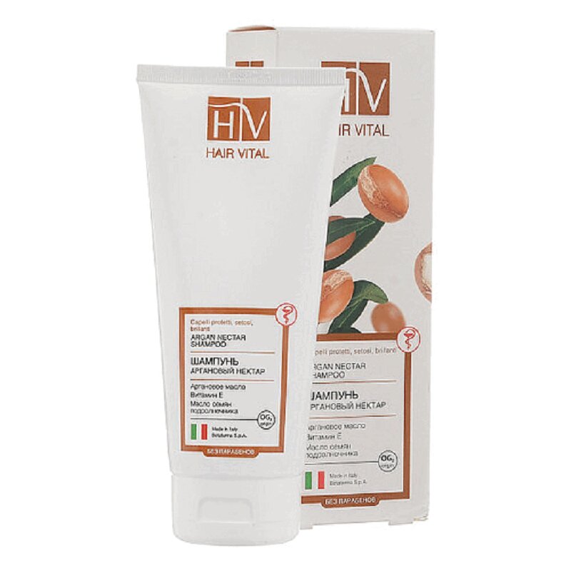 Изображение товара Шампунь Hair Vital с Аргановым Нектаром 200 мл для увлажнения и блеска волос
