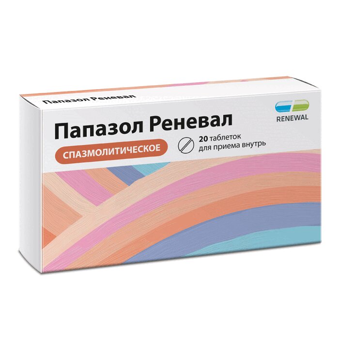 

Папазол Реневал 30 мг+30 мг таблетки 20 шт