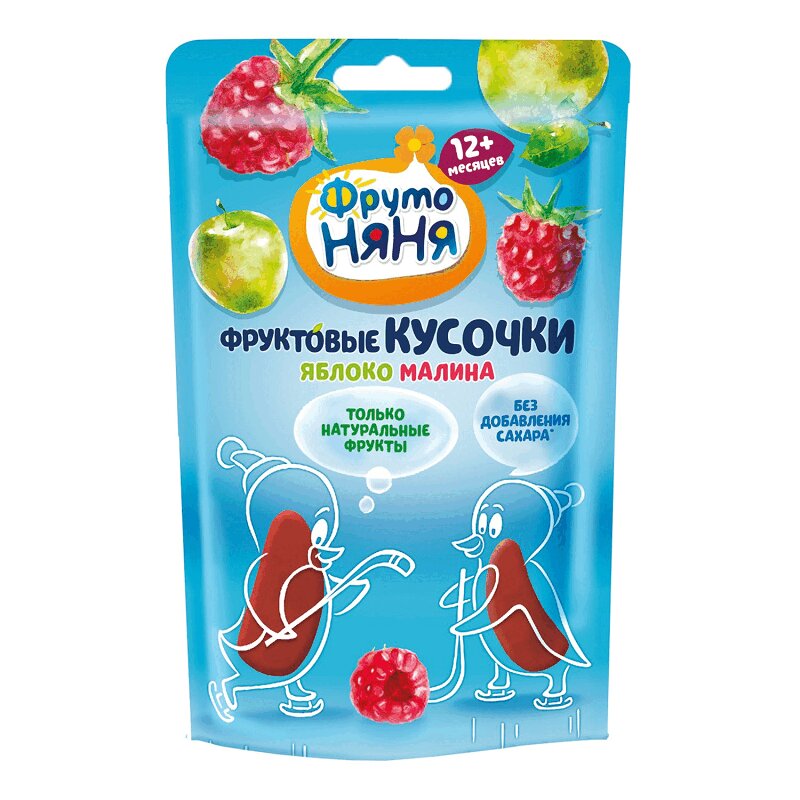 

ФрутоНяня Фруктовые кусочки Яблоко-Малина 15 г