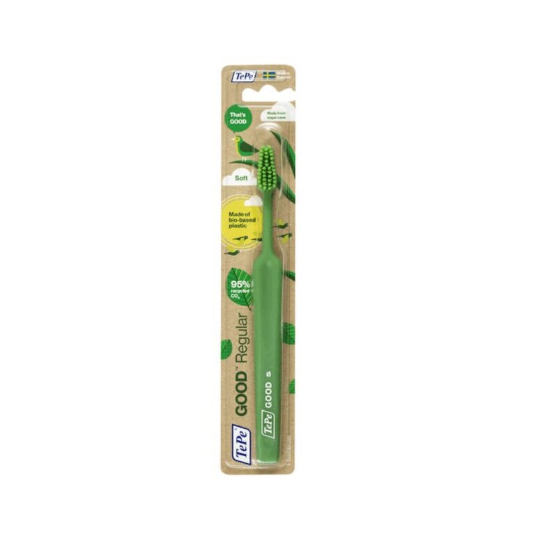 TePe Гуд Регуляр Софт зубная щетка мягкая из биопластика в цветном ассортименте зимний лес веселые кроссворды лабиринты и загадки о природе