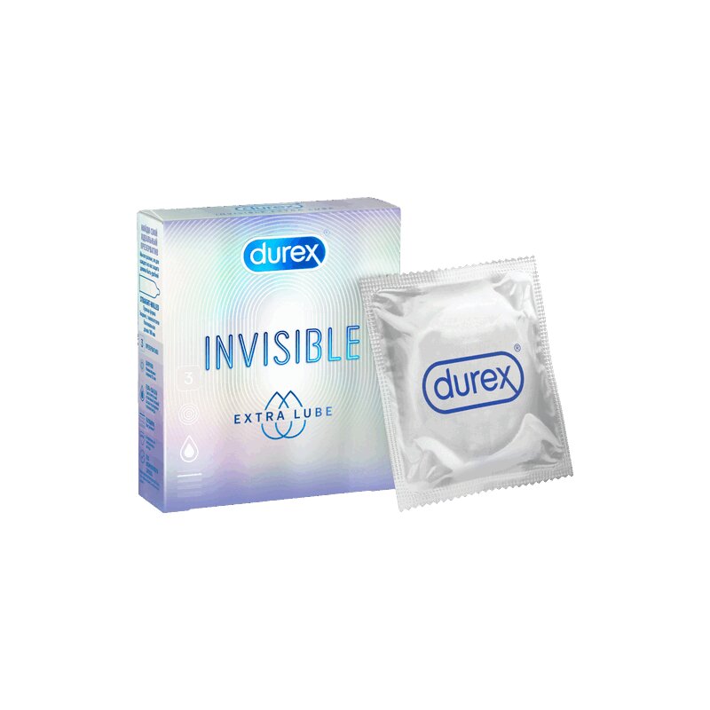 Durex Инвизибл Экстра Луб Презервативы 3 шт durex презервативы из натурального латекса invisible 3
