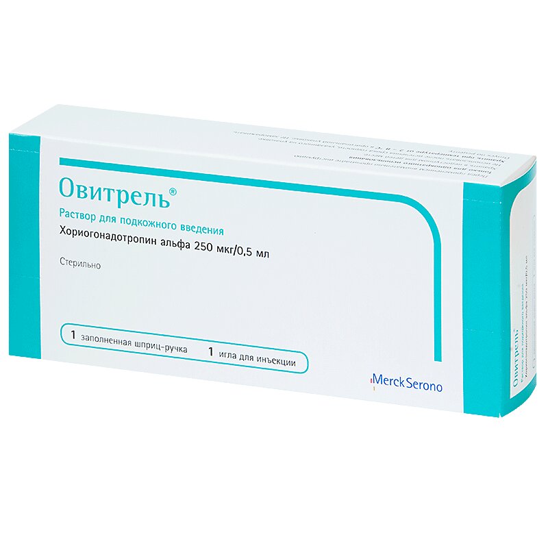 Изображение товара Овитрель 250 мкг раствор для подкожного введения для стимуляции овуляции