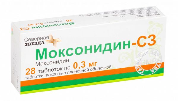 Изображение товара Моксонидин-СЗ 0,3 мг таблетки 28 шт