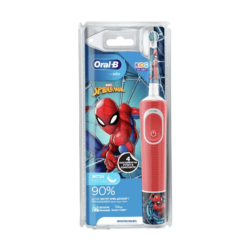Oral-B Стейджес Пауэр Щетка зубная электрическая детская Человек-паук евангелие от luca в поисках родословной животного мира