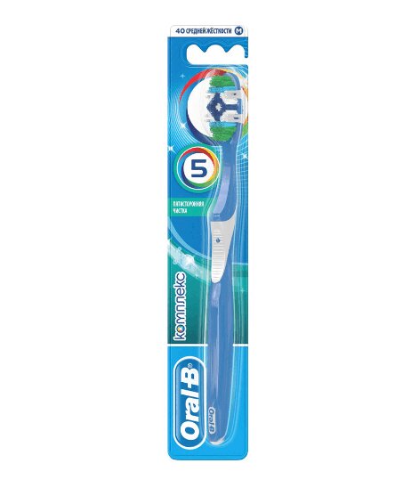 Oral-B Комплекс Пятисторонняя чистка Щетка зубная 1 шт средняя pl зубная щетка с бамбуковым углем средняя