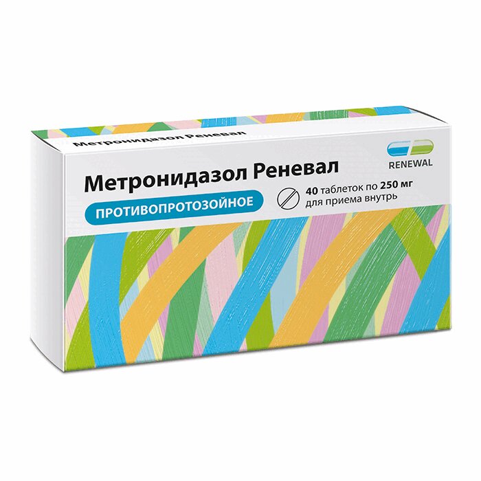 Изображение товара Метронидазол Реневал 250 мг таблетки 40 шт