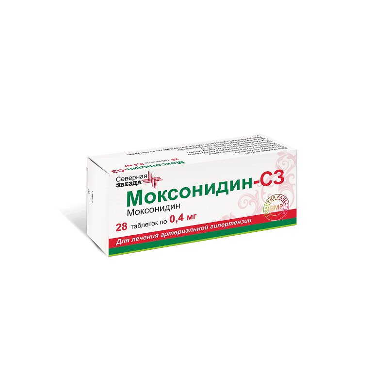 Изображение товара Моксонидин-СЗ 0,4 мг таблетки 28 шт