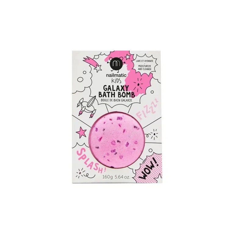 Nailmatic Бомбочка для ванны Космик (розовый, пурпурный горошек) 160 г pretty garden бомбочка для ванны тонизирующая