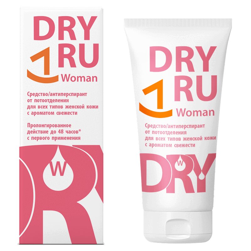 DRYRU Вумен Антиперспирант для всех типов кожи Аромат свежести 50 мл витэкс бальзам маска для всех типов волос двухуровневое восстановление keratin термальная вода 300
