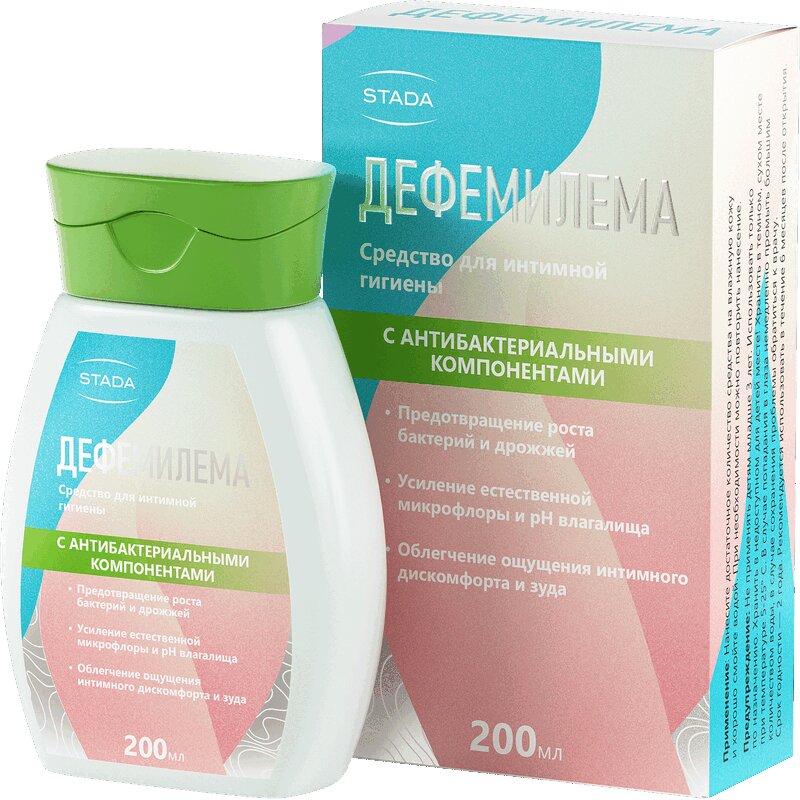 

Дефемилема Средство для интимной гигиены с антибактериальными компонентами 200 мл