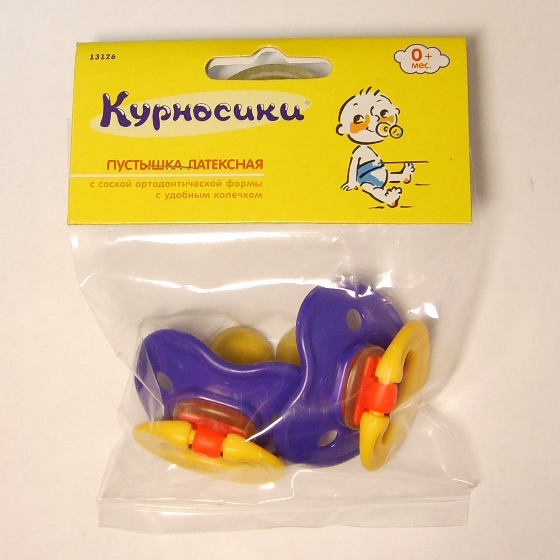 

Курносики Пустышка латексная, ортодонтическая 2 шт /13114