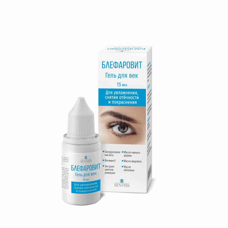 Изображение товара Блефаровит гель для век 15 мл для гигиены и ухода кожи вокруг глаз
