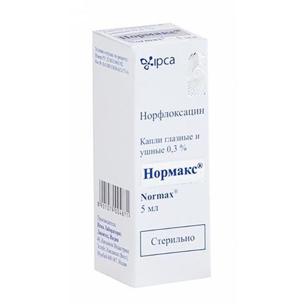 Изображение товара Нормакс 0,3% капли глазные и ушные 5 мл