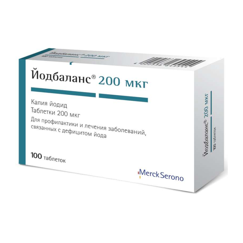 Изображение товара Йодбаланс 200 мкг таблетки 100 шт для профилактики эндемического зоба
