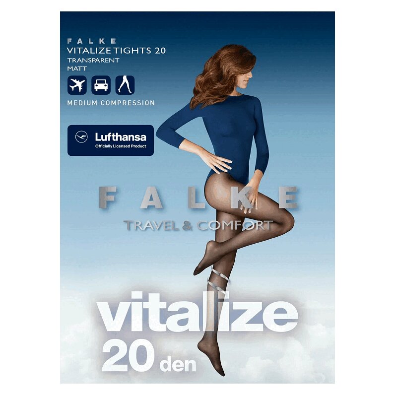 Изображение товара Фальке Витализ Колготки 20 den р-р 2 черные высокое качество комфорт