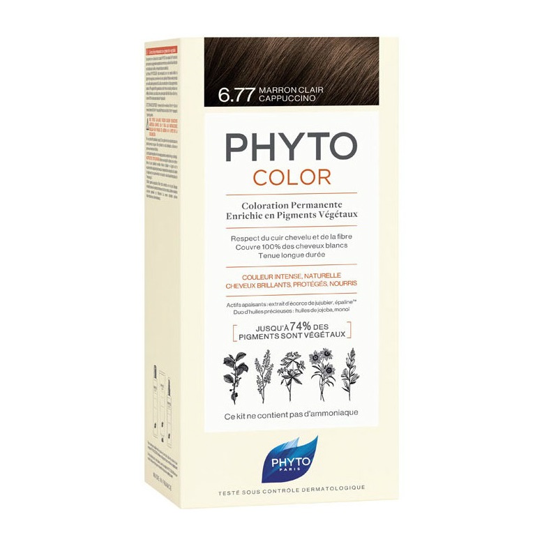 Phytosolba Фитоколор Краска для волос 6.77 Светлый каштан-Капучино ecolatier green шампунь для волос здоровье