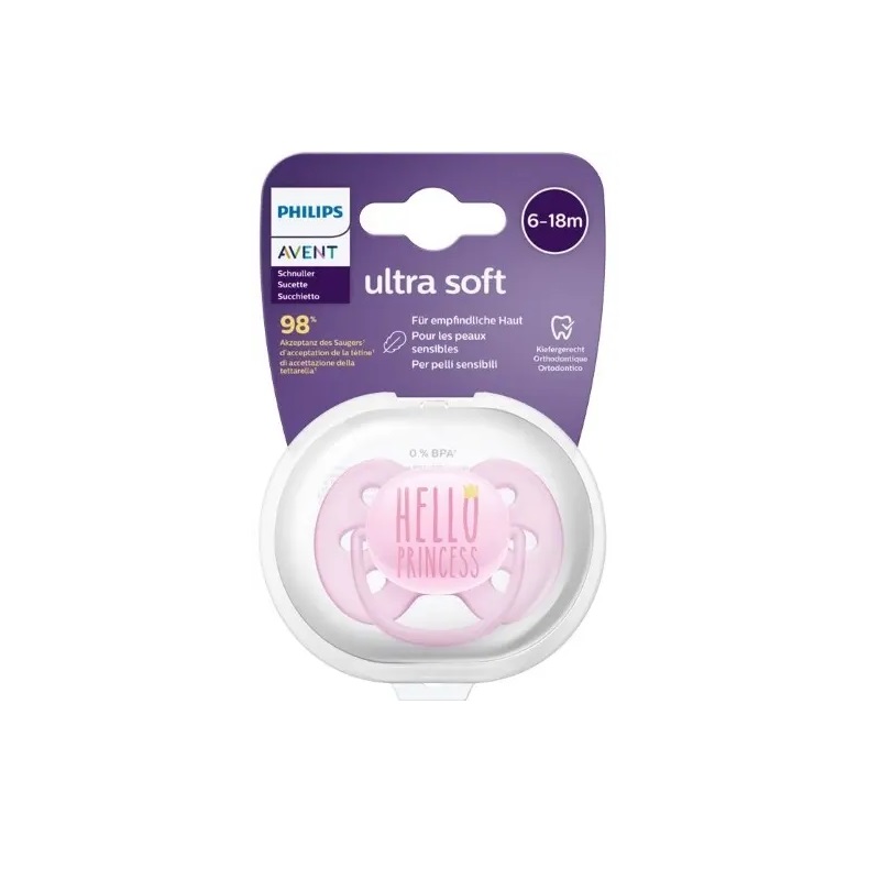 Изображение товара Пустышка Philips Avent ultra soft SCF092/05 для детей 6-18 месяцев