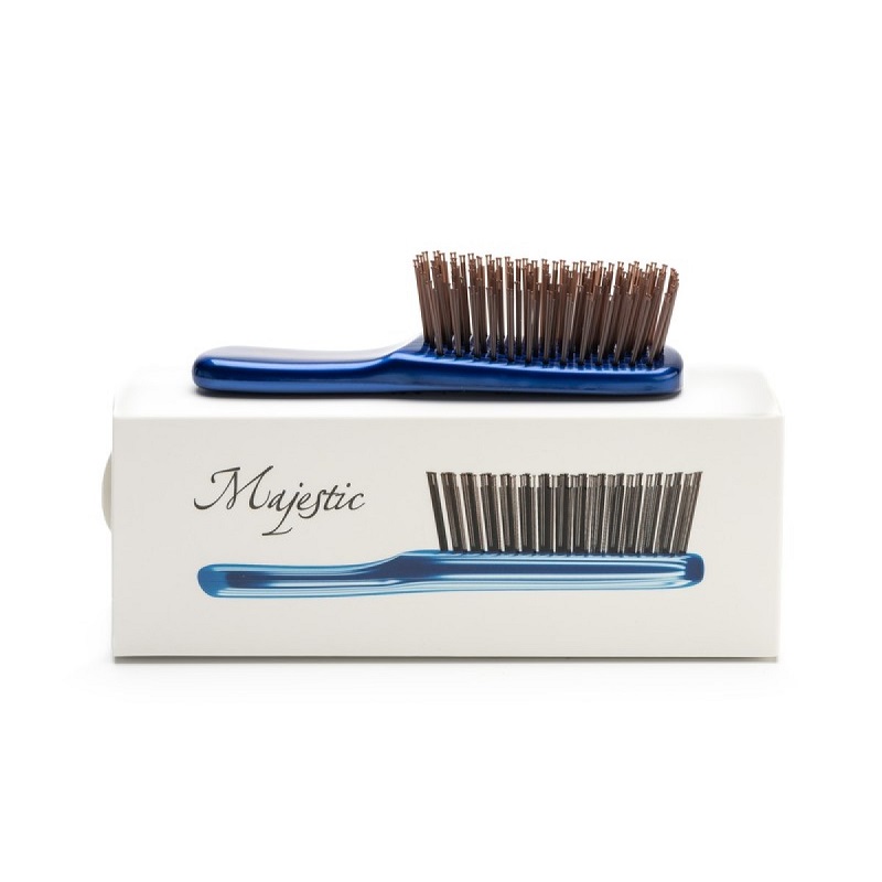 

Majestic Scalp Brush Mini Расческа мини для всех типов волос синяя 1 шт