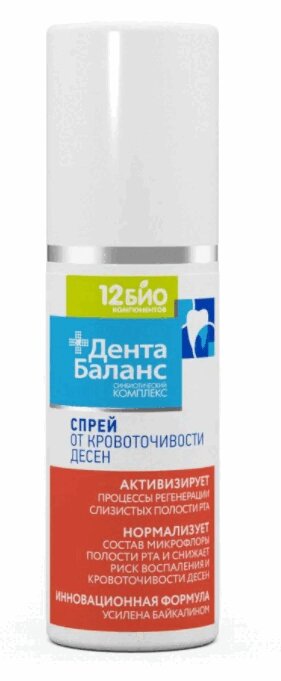 ДентаБаланс Спрей от кровоточивости десен 40 мл спрей средней фиксации для сохранения формы в течение дня quick dry 18